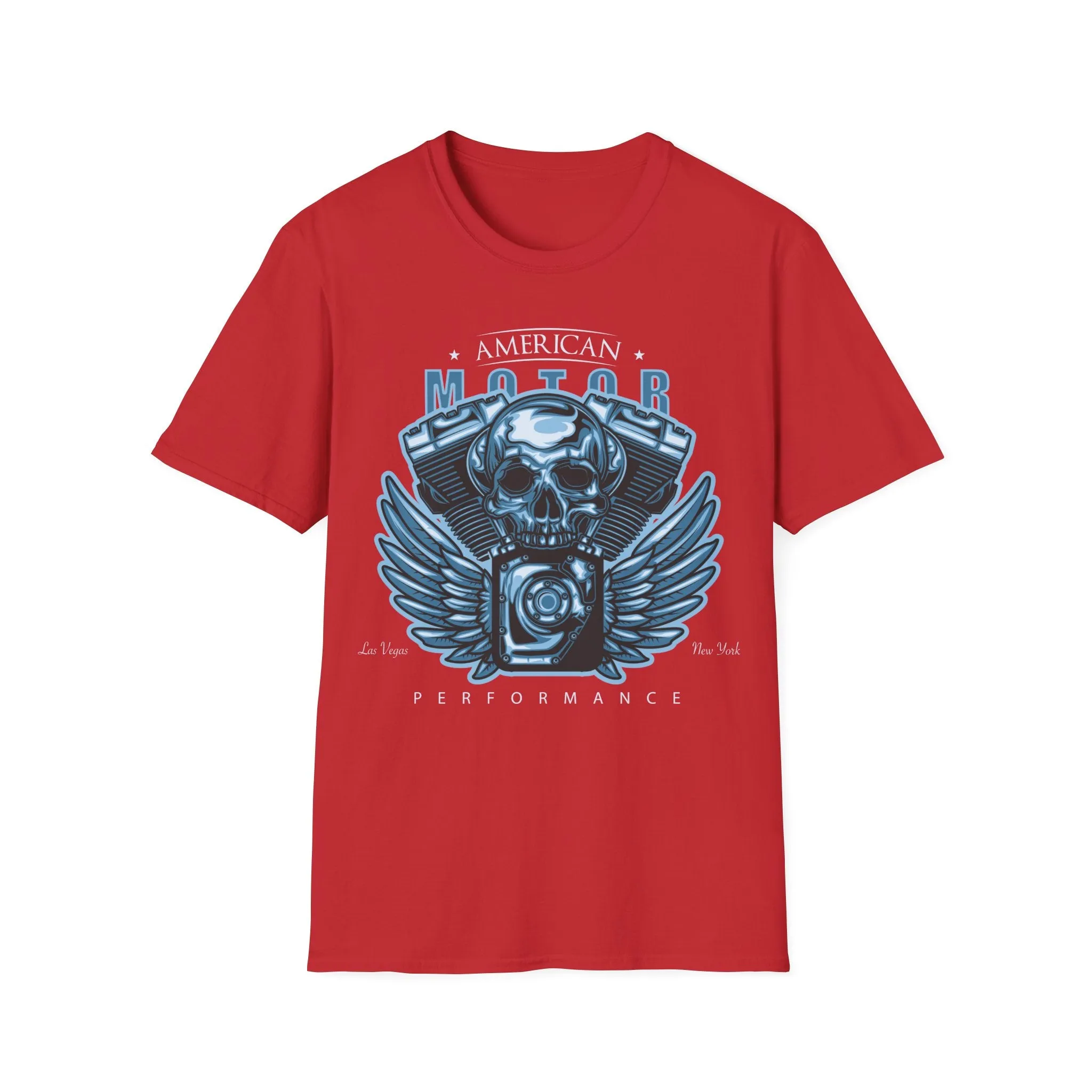 Biker T Shirt  Ring Spun Cotton American Motor