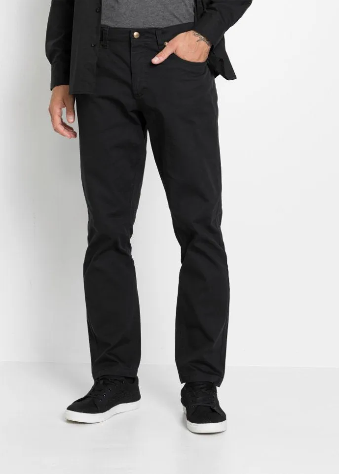 Bpc Bonprix Collection regular fit straight trousers, black