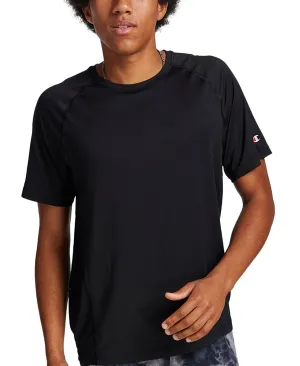 Champion Men's Branded Mesh Back T-Shirt, Black